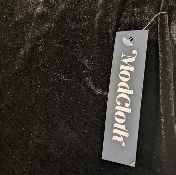 ๐ค Modcloth Bee Buzzworthy Black Velvet Button Up Shirt, XL, NWT - Picture 6 of 13